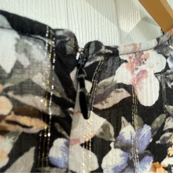 Dynamite Black and Floral Patterned long sleeve romper small - Picture 9 of 14